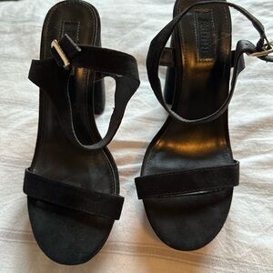 Forever 21 Black Strappy Heels